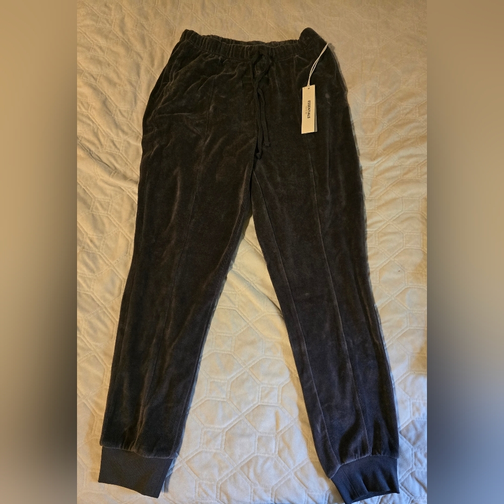 Women's Fear Of God Essentials velour pants